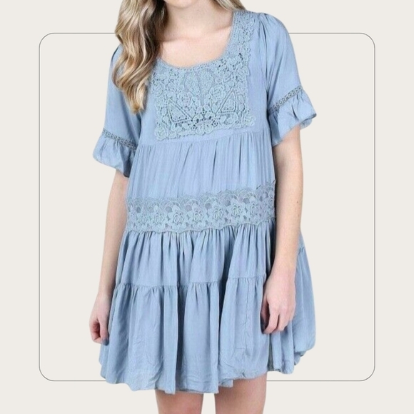 NWOT ❤ ALTAR'D STATE BOHO STYLE LACE DETAIL TUNIC SZ SMALL - Picture 1 of 10